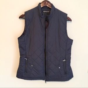 Navy Blue Quilted Puffer Vest Medium